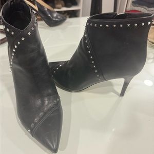 Leather Studded Booties
